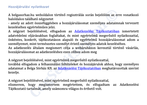 Hozzájárulási nyilatkozat